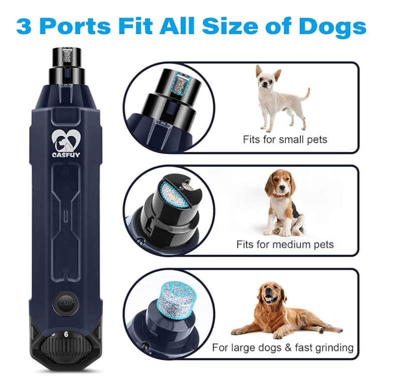 Casfuy 6-Speed Dog Nail Grinder