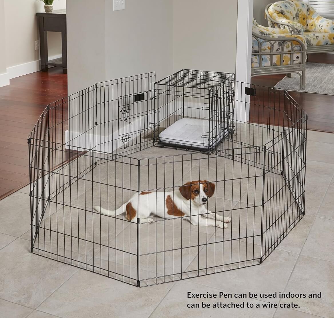 MidWest Exercise Pen folding metal playpen, 30 inch height